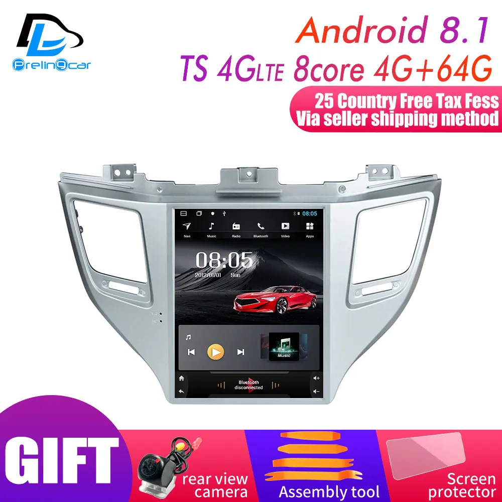  32G ROM Vertical screen android 9.0 car gps multimedia video radio player dash for hyundai new Tucs