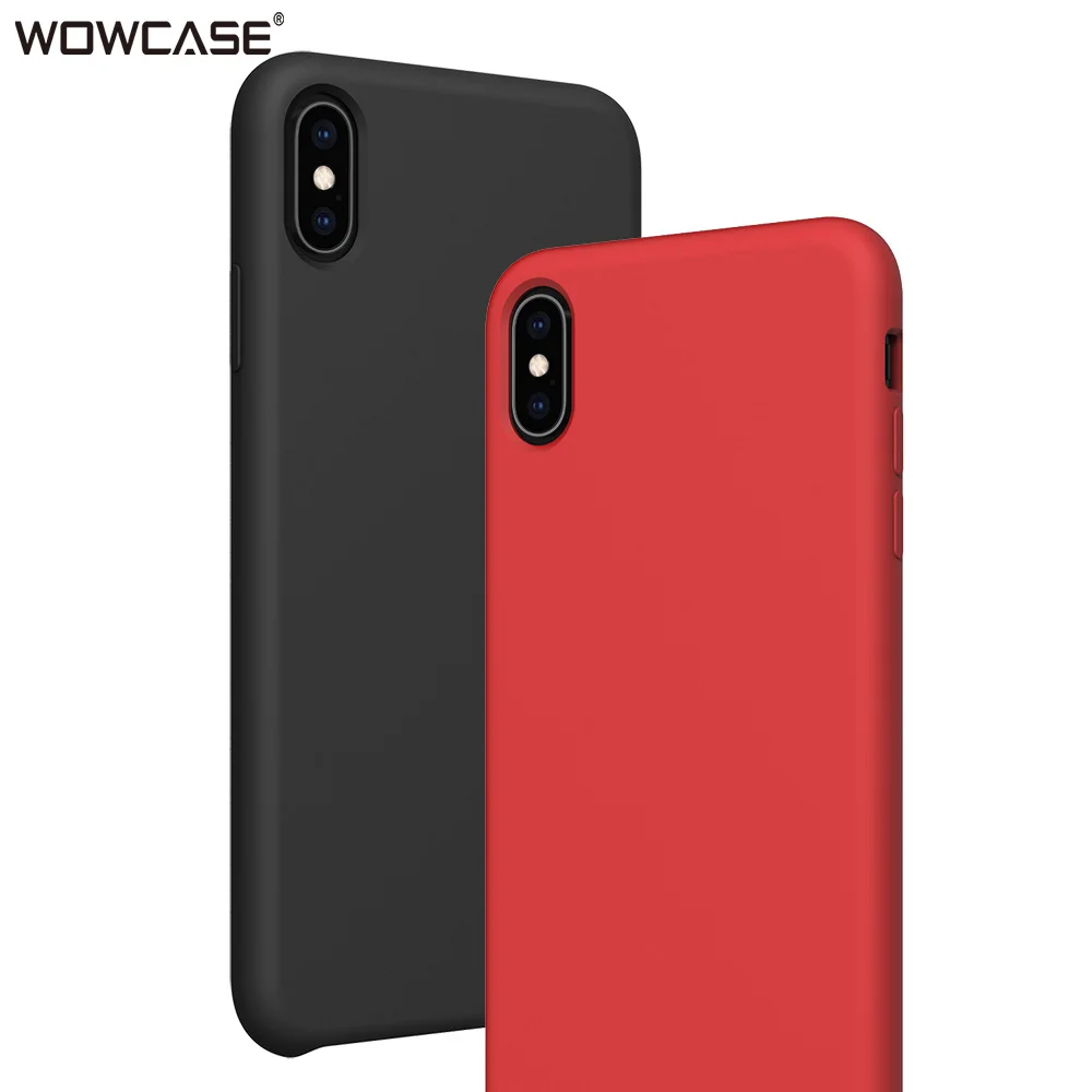 Оригинальный чехол 1:1 для iPhone 7 8 Plus X Xs Max Xr роскошный мягкий жидкий силиконовый