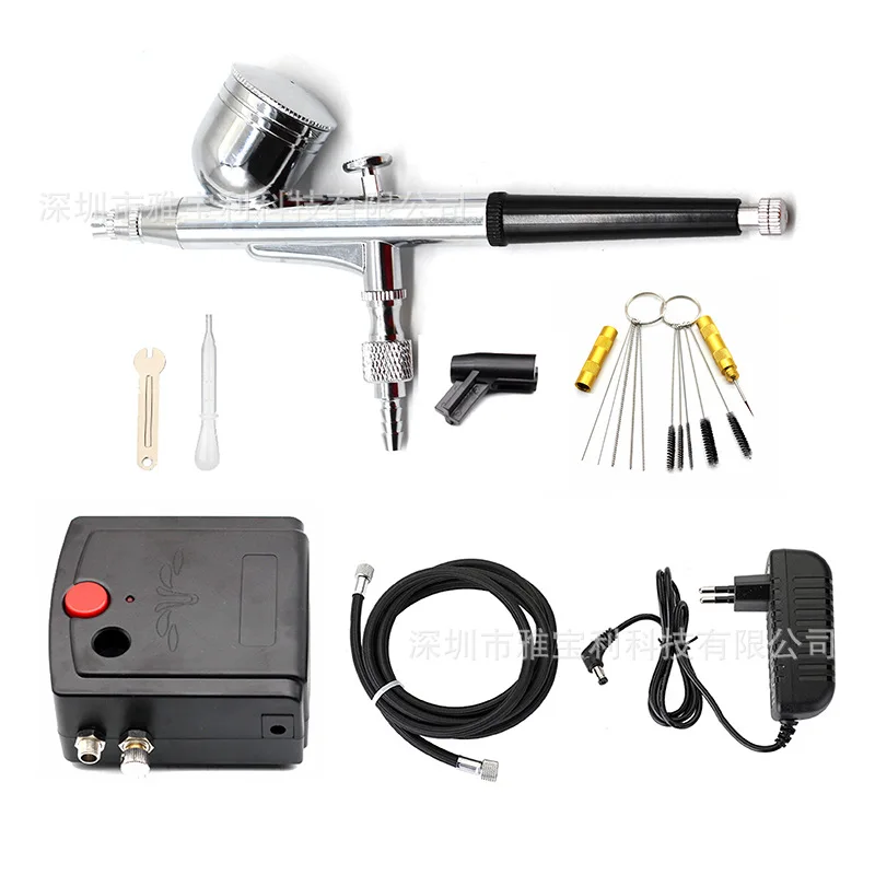 

Double-Action Spray Gun Spray Gun with Compression Machine 0.3mm Spray Gun Kit for Manicure Spray Gun for Model/Cake/Car Paint