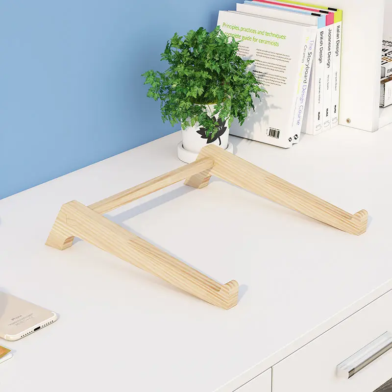 Laptop stand laptop riser stand laptop mount tablet holder stand for MacBook Pro notebook stand wood tablet bracket bamboo vertical laptop holder for 12-17 inch notebook PC