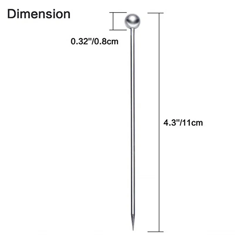 Description Picture 4 of itemStainless Steel Cocktail Picks, Fruit Sticks,Toothpicks for Party Bar, Drink Stirring Sticks, Martini Picks, Party Tools