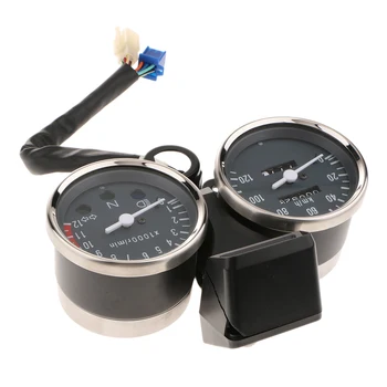 

Motorcycle Black Speedometer And Tachometer With Bracket For Suzuki GN 125