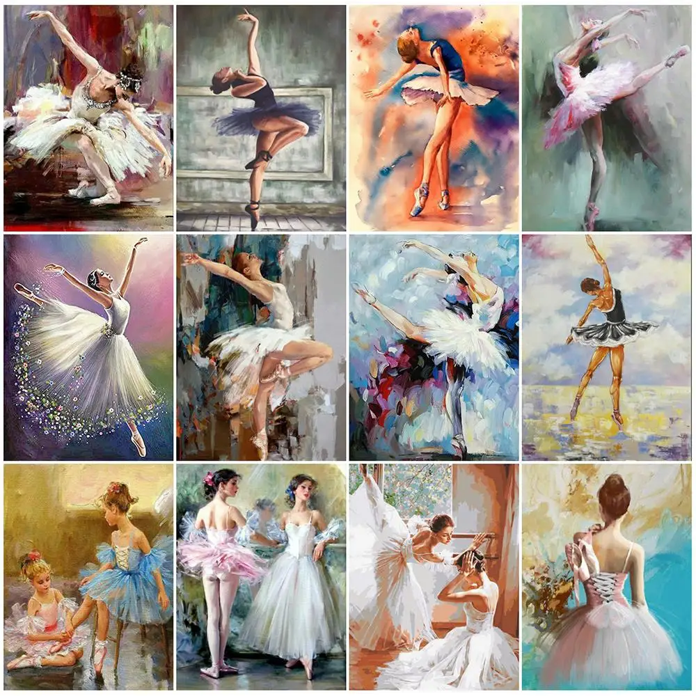 EverShine Diamond Painting Ballet Woman Rhinestone Cross Stitch Kit Diamond Embroidery Portrait Picture Mosaic Handmade Art