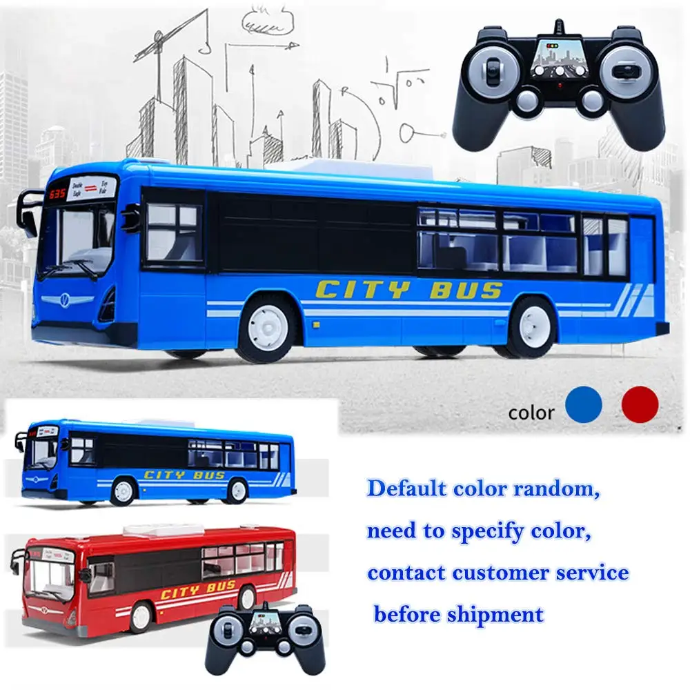 Remote control City School Bus Transport Toys Cars One-button Auto Opening Doors Headlight Taillight w/ Sound for Kids 6+ 6