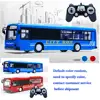 Remote control City School Bus Transport Toys Cars One-button Auto Opening Doors Headlight Taillight w/ Sound for Kids 6+ 6