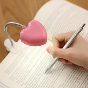 

1Pcs LED Night Light Ultra Bright Mini LED Desk lamps Reading Bulb Book light Heart Shape for Notebook Computer Desktop