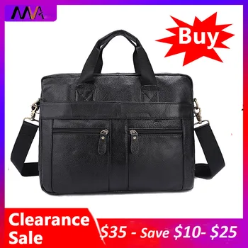 

MVA Messenger Bag Men Leather Shoulder Bags for Men Men's Bag Genuine Leather Lapotop Handbags Casual Crossbody Bags Man 312