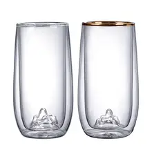 Двухслойная стеклянная чайная чашка прозрачная термостойкая чайная кофейная чашка кружка для питья двухслойная кофейная чашка