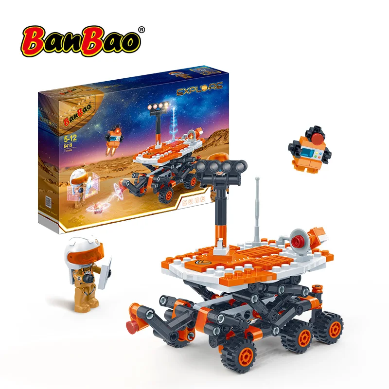 BanBao Исследуйте мир моделей Marse Багги астронавты кирпичи игрушка для детей друг Gifs