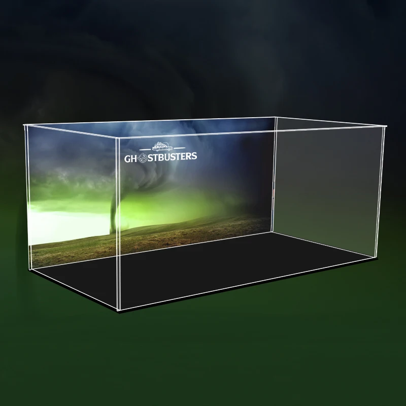 

52 x 22 x 24cm Building Block Acrylic Display Box For 10274 Blocks Accessories - Black Bottom Pattern Type A