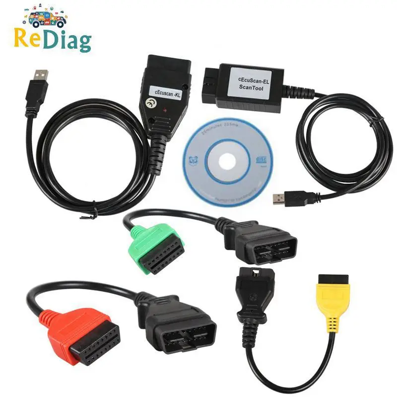 Новейший Диагностический кабель OBD2 для Fiat ECU Scan MultiECUScan адаптер / Alfa Romeo Lancia OBD