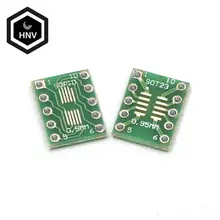 10 pces sot23 msop10 para dip placa de transferência pino passo adaptador