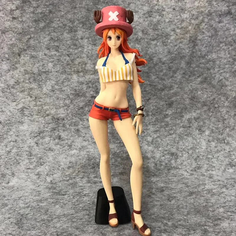 Аниме one piece Nami с шапкой чоппера Сексуальная ПВХ фигурка Коллекционная модель игрушки куклы 22 см A240