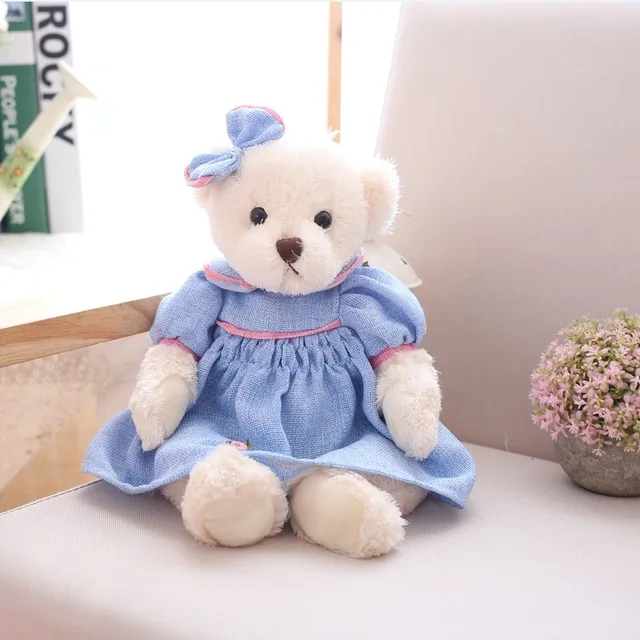 40cm Teddy Bear Wearing Skirt for Girls Doll Toy Kids Gift