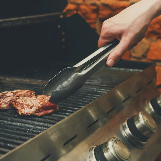Pinze Da Cucina In Legno Di Noce E Acciaio Inox - Antigraffio, Ideali Per Barbecue, Insalata E Pane