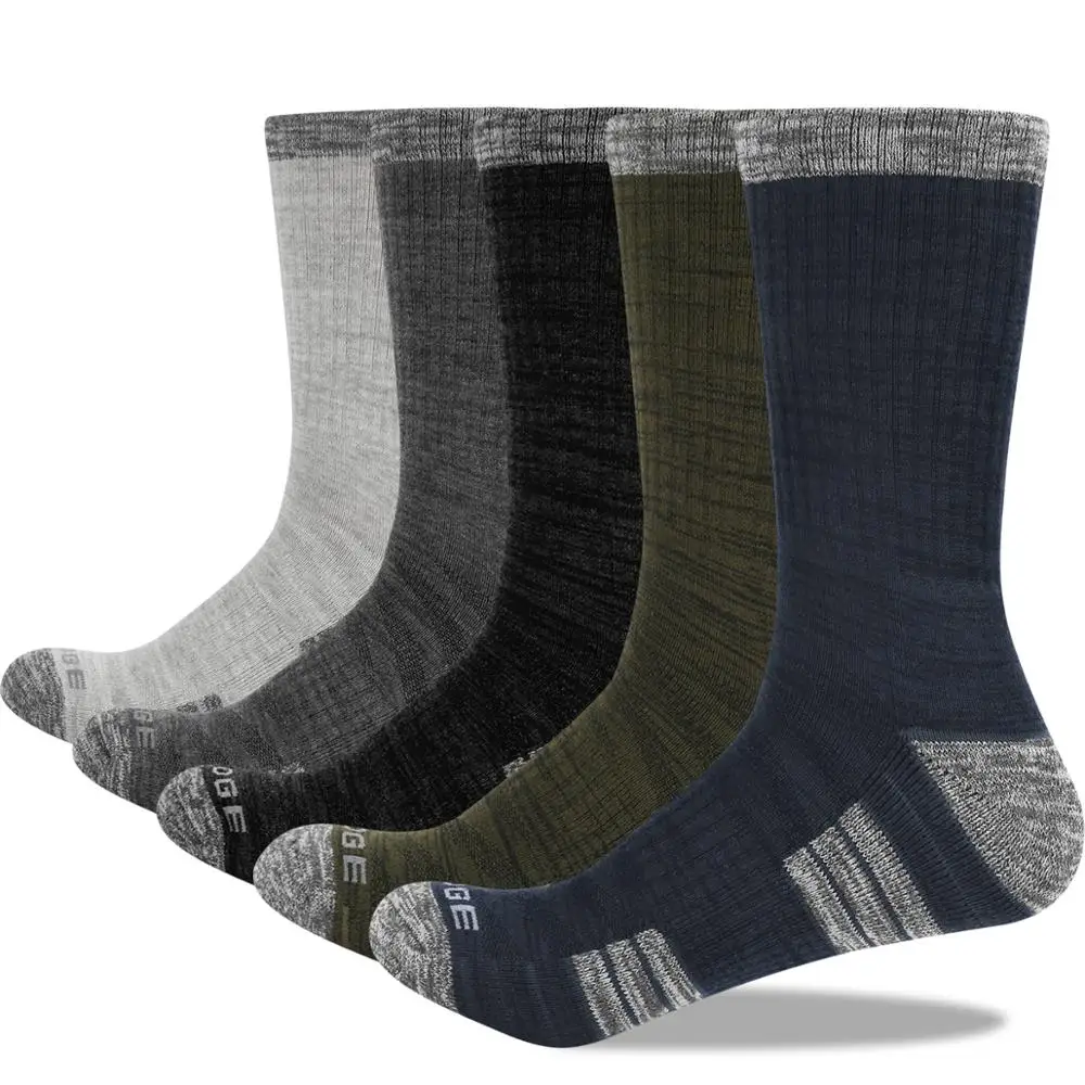 YUEDGE men's socks Deodorant Breathable Combed Cotton Terry Cushion Crew Socks Winter Warm Thermal For Male 5 Pairs lot | Мужская