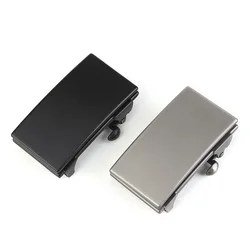 Men Automatic Buckle Belt Head Zinc Alloy Toothless Belt Buckle High Quality Suitable For 3.4cm Wide Body Waistband Accessories