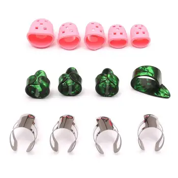 

High quality 13 Pcs/set Multifunction Guitar Finger Guards DIY Crafts Tool Fingertip Protectors For Ukulele Guitar Picks
