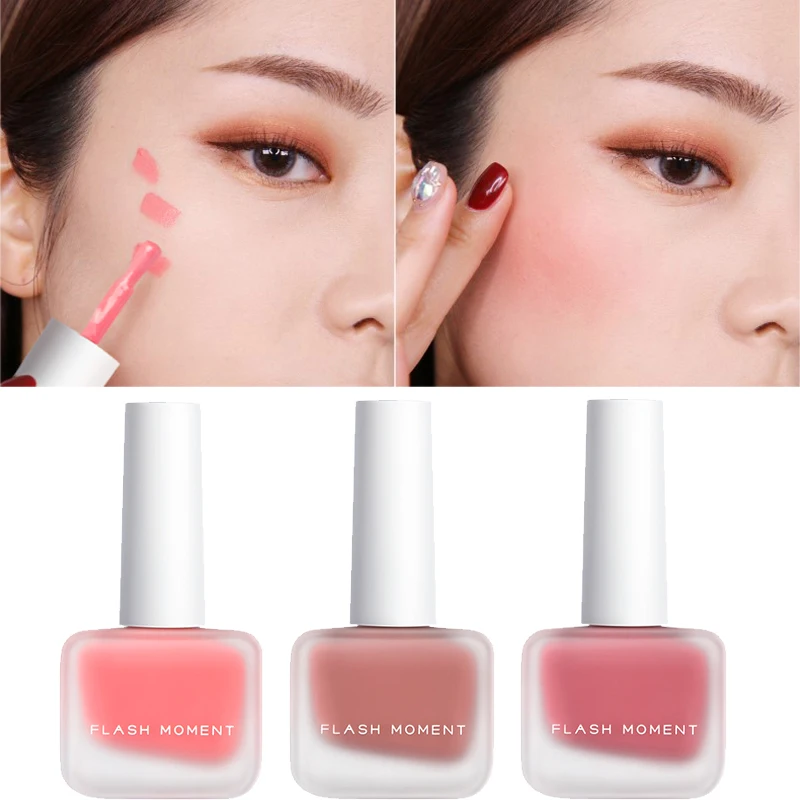 

10ml Liquid Peach Red Blush Nude Matte Shimmer Face Cheek Tint Natural Long Lasting Blusher Cream Make Up Korean Cosmetics