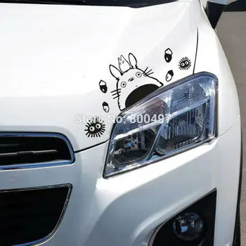 

Newest Car-Styling Funny Cartoon Lovely Cat Totoro Car Stickers Car Decals for Toyota Ford Focus 2 Chevrolet VW Opel Tesla Lada