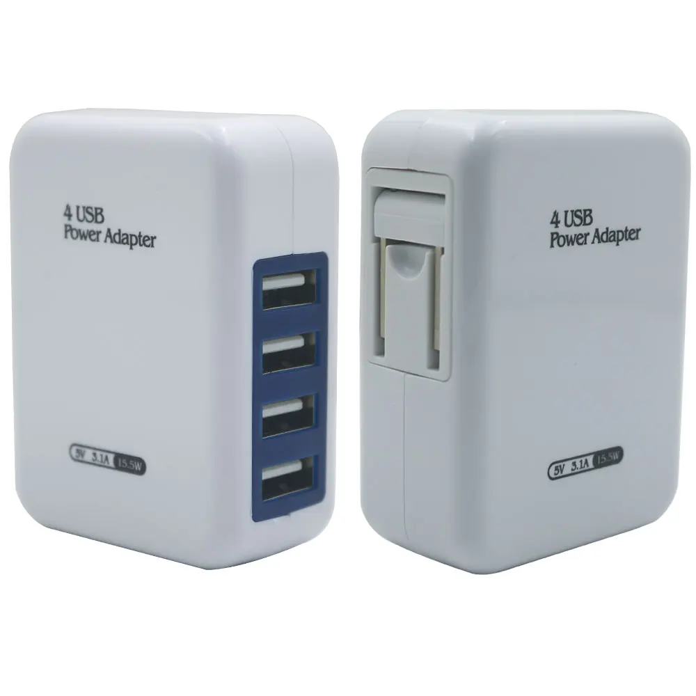 

15.5W 4 Ports USB Charger Wall Adapter Mobile Phone Charging For Samsung For iPhone Chargers