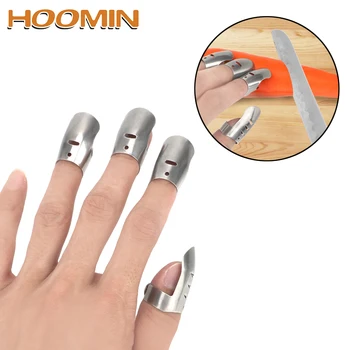 

HOOMIN Finger Protector Stainless Steel Finger Guard Kitchen Accessories Cooking Cutting Tools For Using Knife 4pcs/set