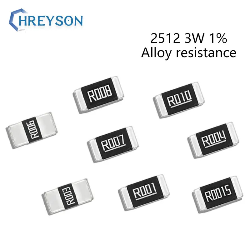 Комплект резисторов из сплава SMD 2512 3 Вт набор с допуском 1% 0 008r 035r 06r 13r 24r 33r 4 Ом