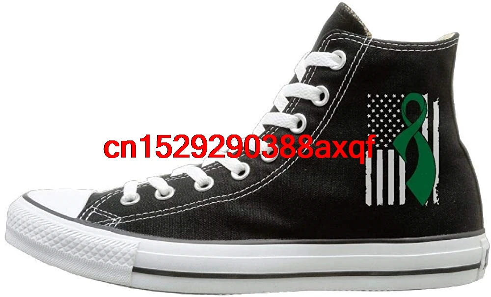 

Men's Women's Classic High Top Lace Up Canvas Shoe,Liver Cancer Awareness Flag-1 Canvas Sneaker For Boys Girls