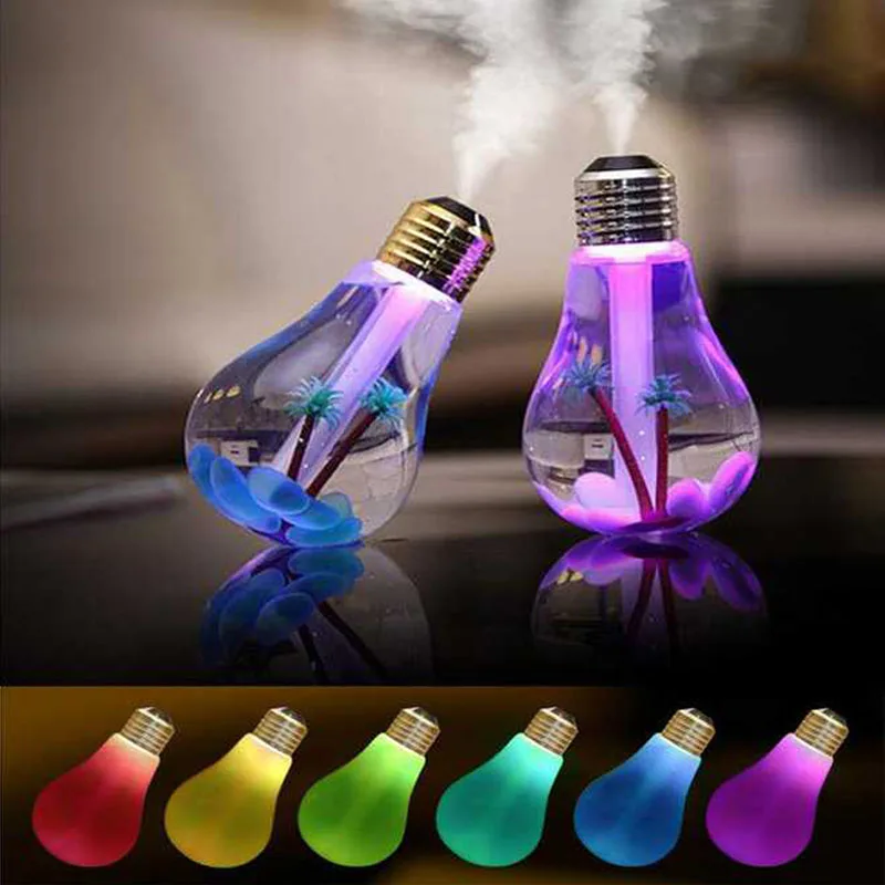

400ml LED Lamp USB Air Ultrasonic Humidifier Aroma Diffuser Essential Oil Atomizer Air Freshener Mist Maker with LED Night Light