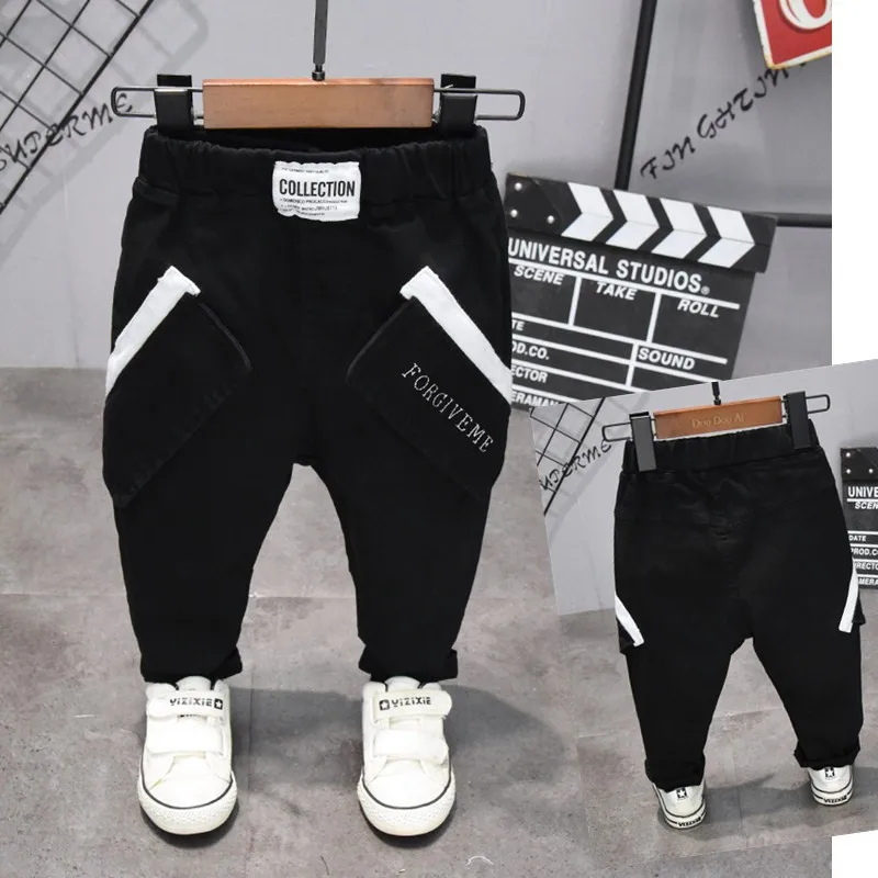 

Zhao Overflow Childrenswear 2019 Autumn New Style Korean-style Versatile Black Trousers D1326