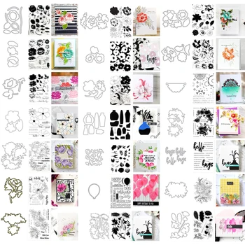 

Watercolor Blooms Bold Flower Watercolor Roses Clear Stamp and Coordinating dies For Scrapbooking Paper Craft Handmade Album