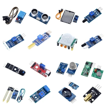

GREATZT Raspberry pi 2 3 the sensor module package HC-SR04 501 DHT11 DS3231 KY-008 Sound Rain Soil sensor for arduino kit