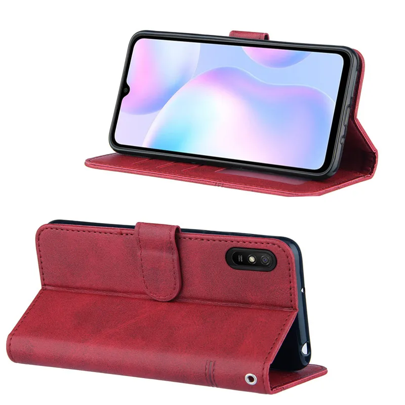 For Xiaomi Redmi 9A Case PU Leather Magnetic Flip Phone Case on sFor Funda  Xiaomi Redmi
