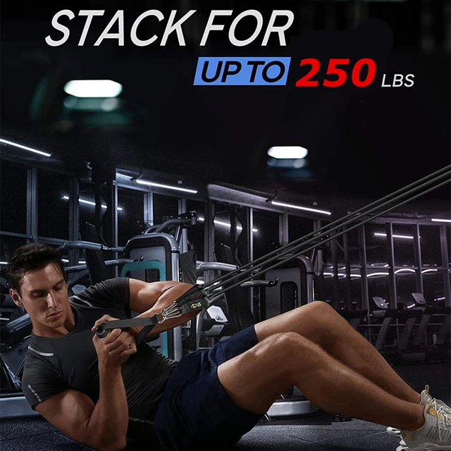 250lb Resistance Bands Set Fitness Workout Gym Pull Rope Yoga Latex Tube Sports Elastic Booty Band Equipment for Home Gym Weight 4