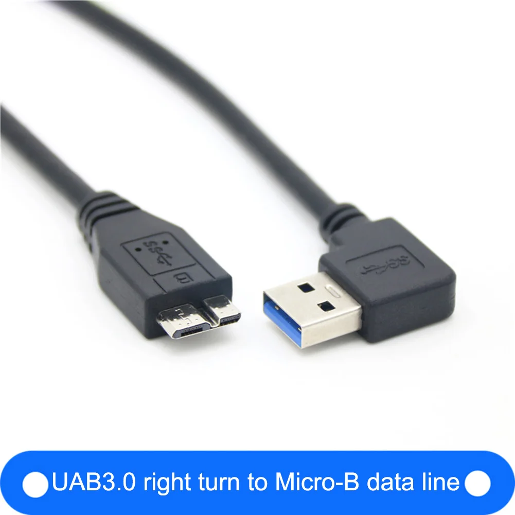 

Left Angle USB3.0 2 Ports Micro-B Mobile Hard Disk Data Cable