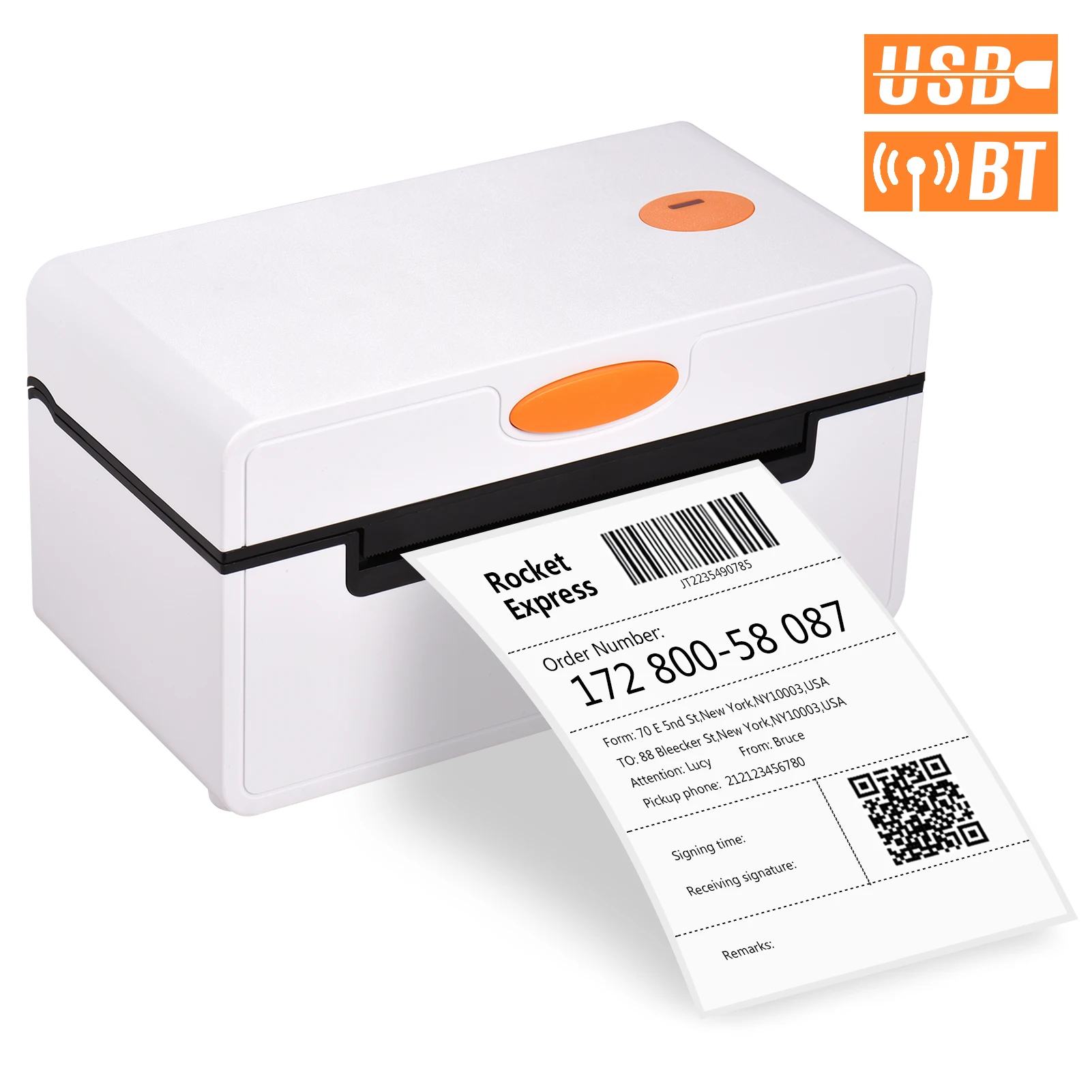 small photo printer for iphone 110mm Thermal Label Printer CC420 for 4x6 Shipping Package All in One Label Maker USB/BT Connection Thermal Sticker Printer mini printer for phone Printers