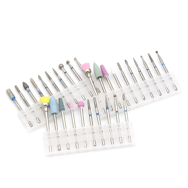 

Nail Drill Bit Holder Set Nail Art Diamond Grinding Head Alloy Grinding Bit Polishing Tungsten Carbide Nail Drill Bit ToolS