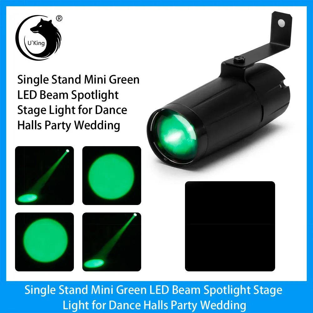 Holofote de Led Cores com Efeito de Iluminação em Palco com Suporte Único para Luzes Traseiras de Férias e Decoração para Casa U'king 3w 7 5 com efeito de iluminação em palco com