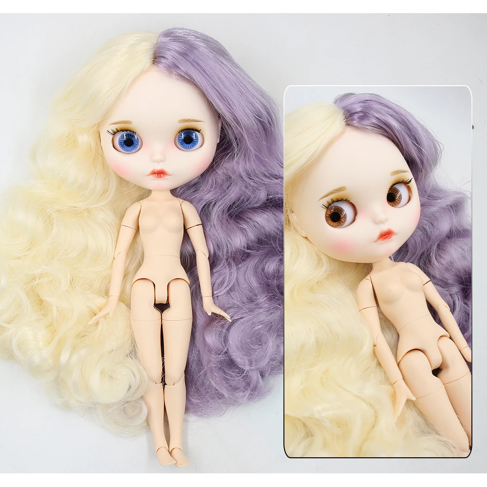 Neo Blythe Doll with Multi-Color Hair, White Skin, Matte Pouty Face & Custom Jointed Body 1
