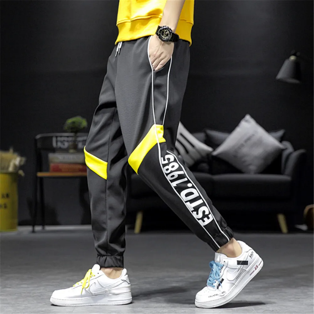 Men's Street Style Stripe Comfortable Tracksuit Pants Gyms Quality Casual Jogger Breathable Sweatpant Autumn Wear Resistant Pant