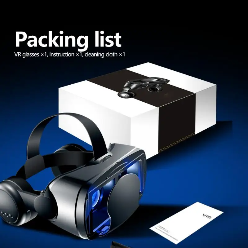 New Mobile Phone Dedicated 3D Virtual Reality Goggle Head-mounted Smart VR Player VRG Pro Headset For IPhone Android Controller