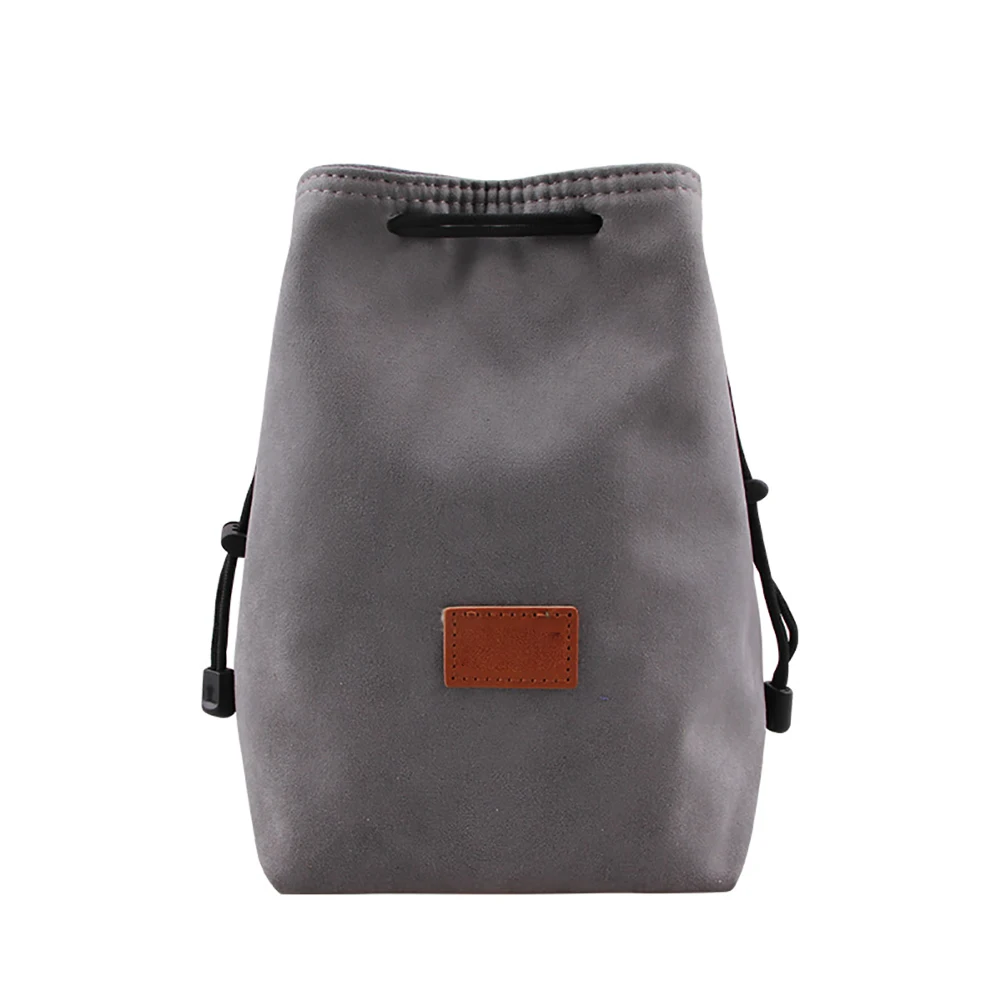 Портативная универсальная карманная сумка для камеры со шнурком аксессуары для зеркальных фотоаппаратов Ударопрочный Мягкий защитный чехол для объектива для Canon для sony - Цвет: Gray S