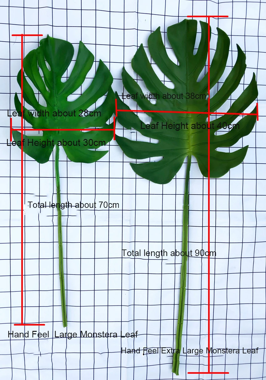 Искусственный Monstera ветка Пальма папоротник черепаха лист 70 см длинный мягкий клей искусственная листва листья для украшения дома Пальмовые Листья