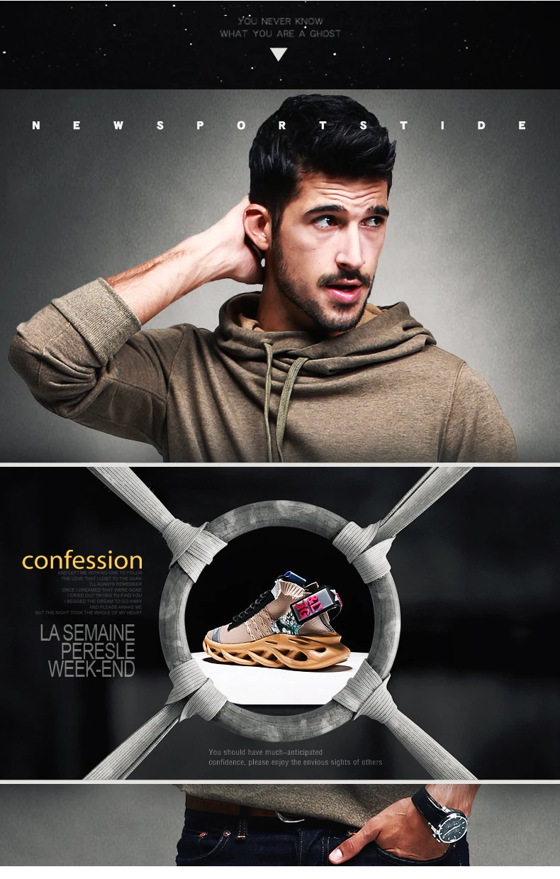 New Men Running Shoes Trend Couple Sneakers Lightweight Comfortable Cushioning Sport Shoes High Elastic Non-slip Wear Shoes35-46