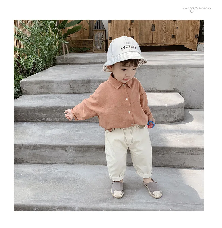 US Bud Mommy Childrenswear Boys' Long-sleeved Shirt Autumn Clothing New Style Korean-style Baby Casual Shirt KID'S Jacket