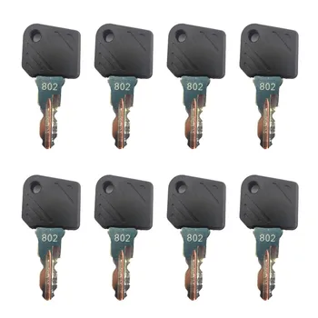

8pc Ignition Key 802 - Forklift Ant - Linde - E16 - L12 Key