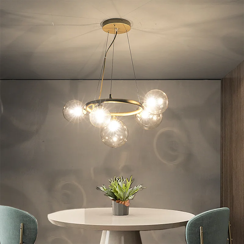 

Modern LED Chandeliers Living Room Restaurant Hanging Light Fixtures Painted Gold G9 110-240V Cord Adjustable Dropshipping