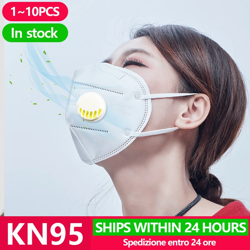 

KN95 Disposable Face Masks N95 Protective Filter Mouth Respirator Dust Mask Flu Facial template ffp2 ffp3 kf94 Pm2.5 mouth Cover