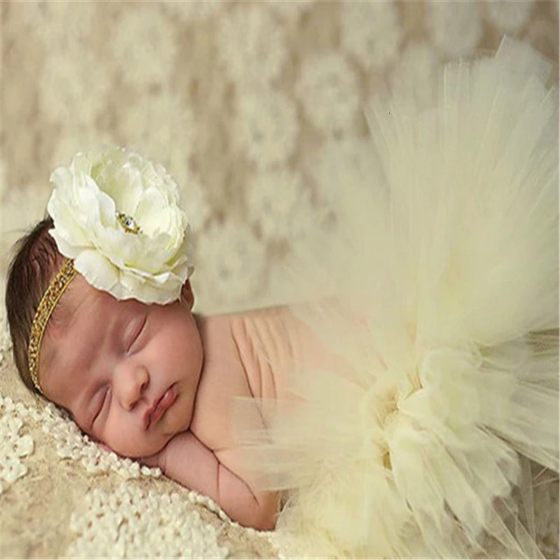 Одежда для новорожденных; милый костюм ручной работы для фотосессии; юбка-пачка с цветочной повязкой на голову; наряд для фотосессии; кружевное платье; повязка на голову