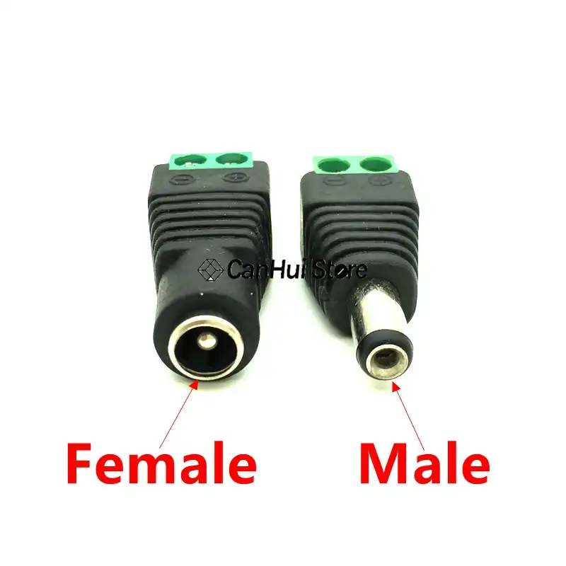 2pcs Cctv Kameras 2 1mm X 5 5mm Weiblich Mannlich Dc Power Stecker Adapter Dc Power Buchse Stecker Stecker Buchse Aliexpress